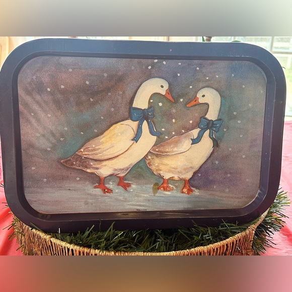 Vintage Winter Geese Tray and Shakers Set - Picture 8 of 13